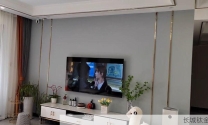 钛金条电视背景墙造型图